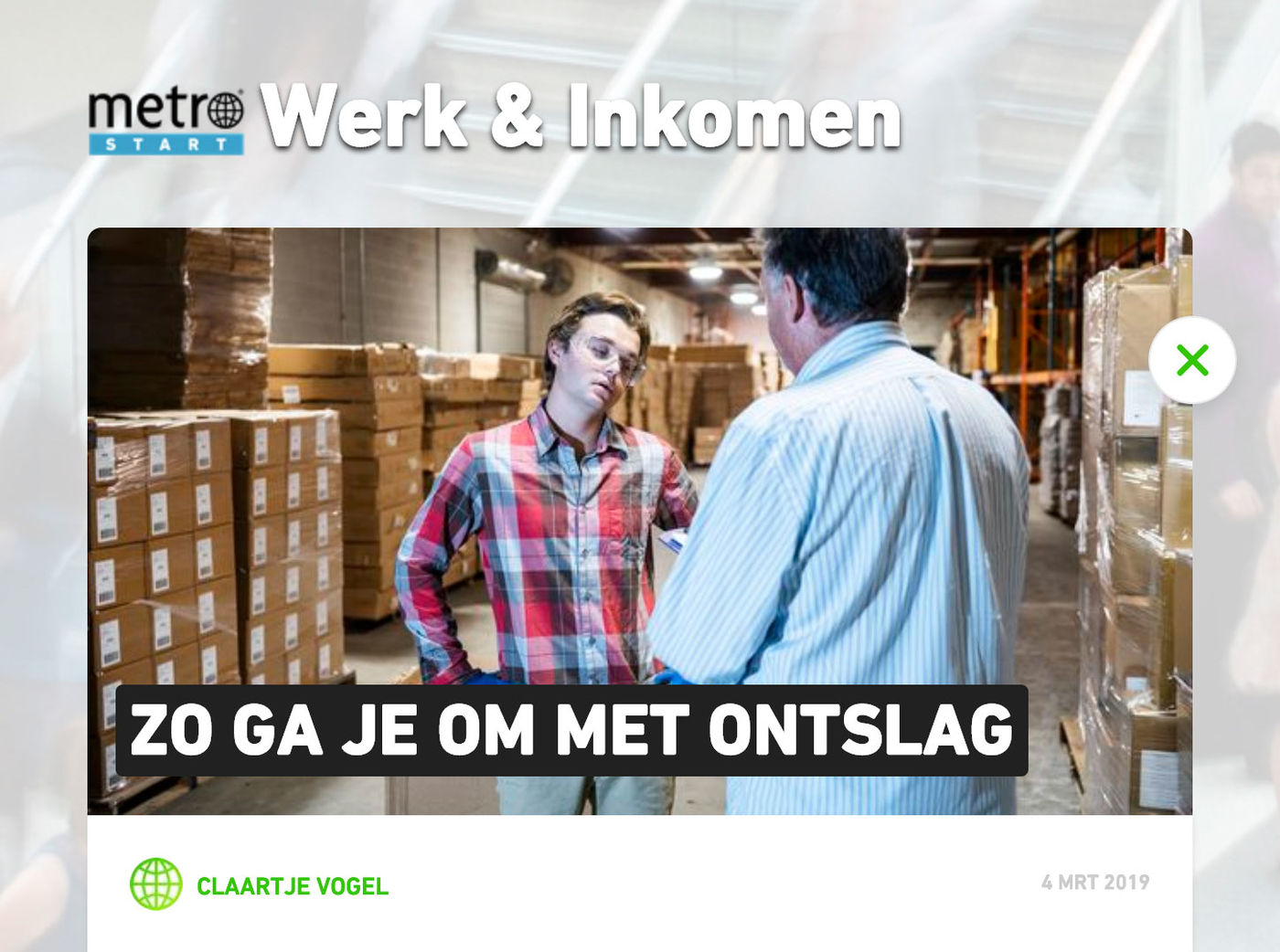 Zo ga je om met ontslag