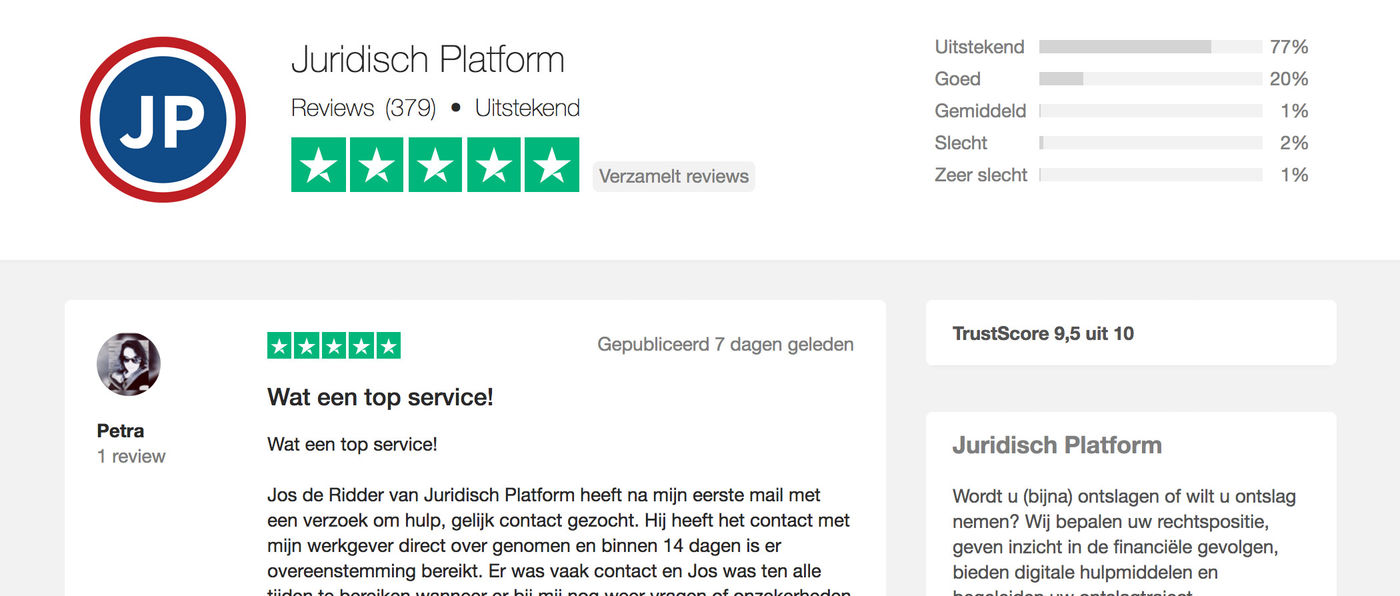 Ervaringen van onze klanten op Trustpilot